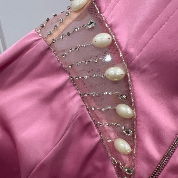 Christina Savelescu Pink Crystal Gown Size 34 XS Retail $3600 Current Season - Picture 7 of 10